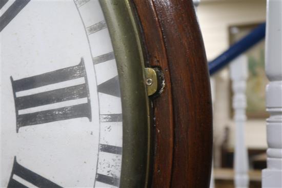 A Martin and Brown Brighton wall clock (original movement replaced with quartz movement) 91cm